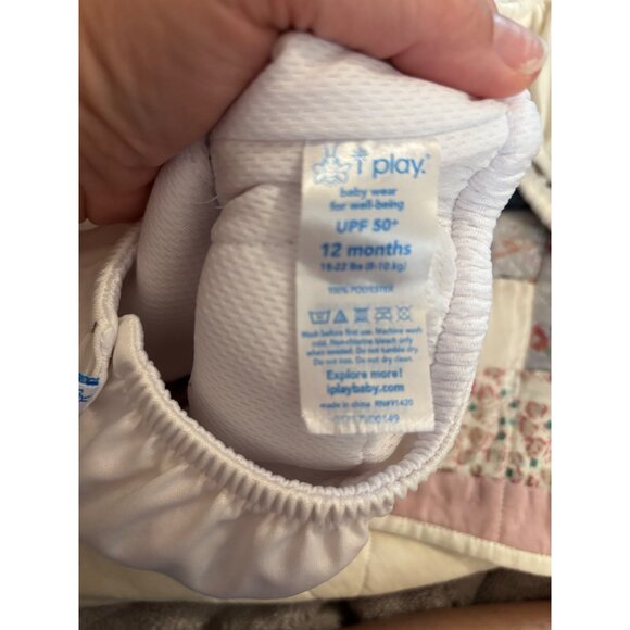 Set Of 3 Baby Swim Diapers 12 Months Play & Pool Swimmers UPF 50+ White Yellow - Picture 6 of 9